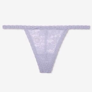 NWOT (XL) Victoria’s Secret Dream Lace V-String Thong Panty Sheer Lavender